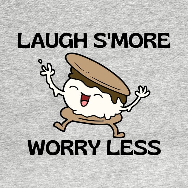 Laugh s’more worry less | Cute Smore Pun by Allthingspunny